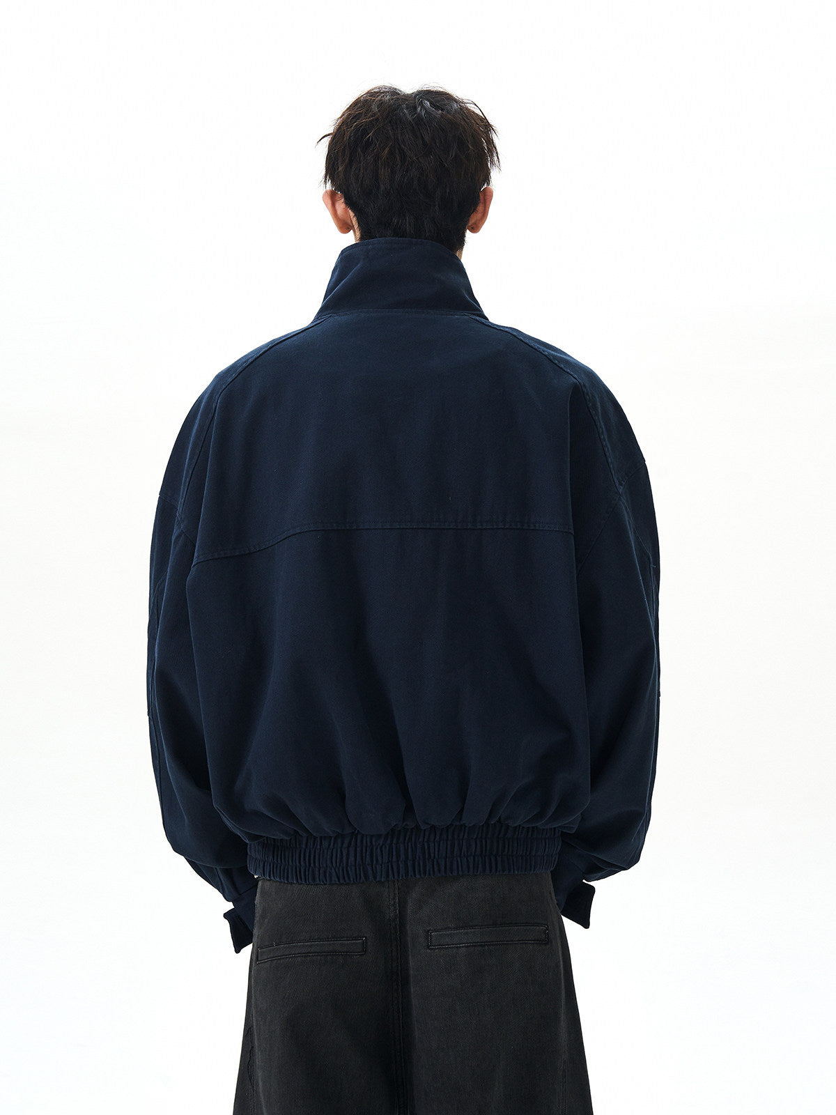A PUEE american vintage bath style deconstructed stand up collar jacket men's and women's boxy short cargo Harrington jacket tide