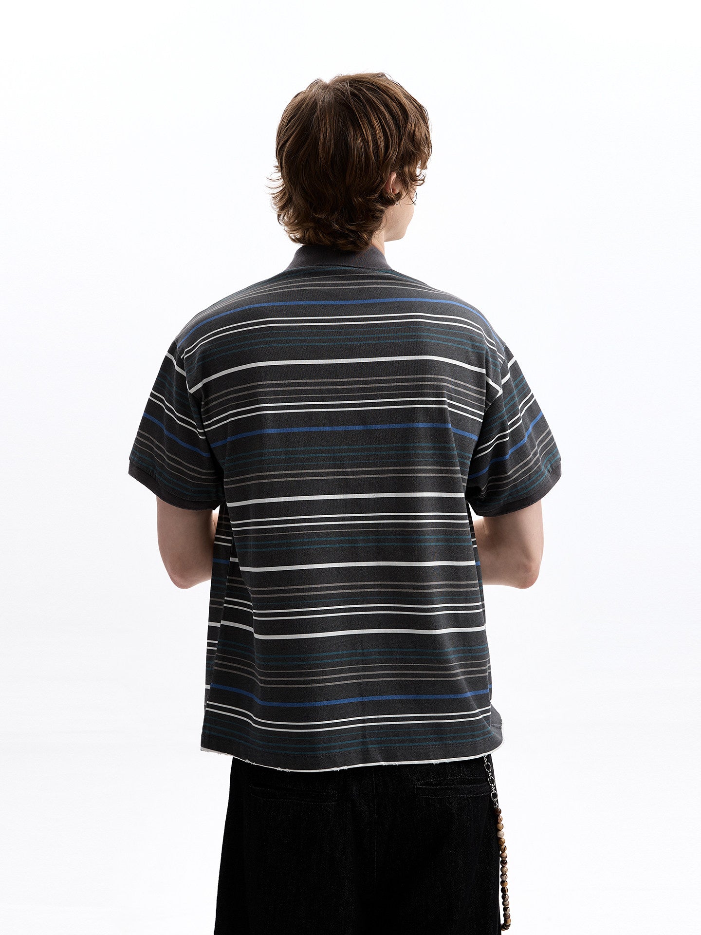 Relaxed Multi-Stripe Polo Shirt