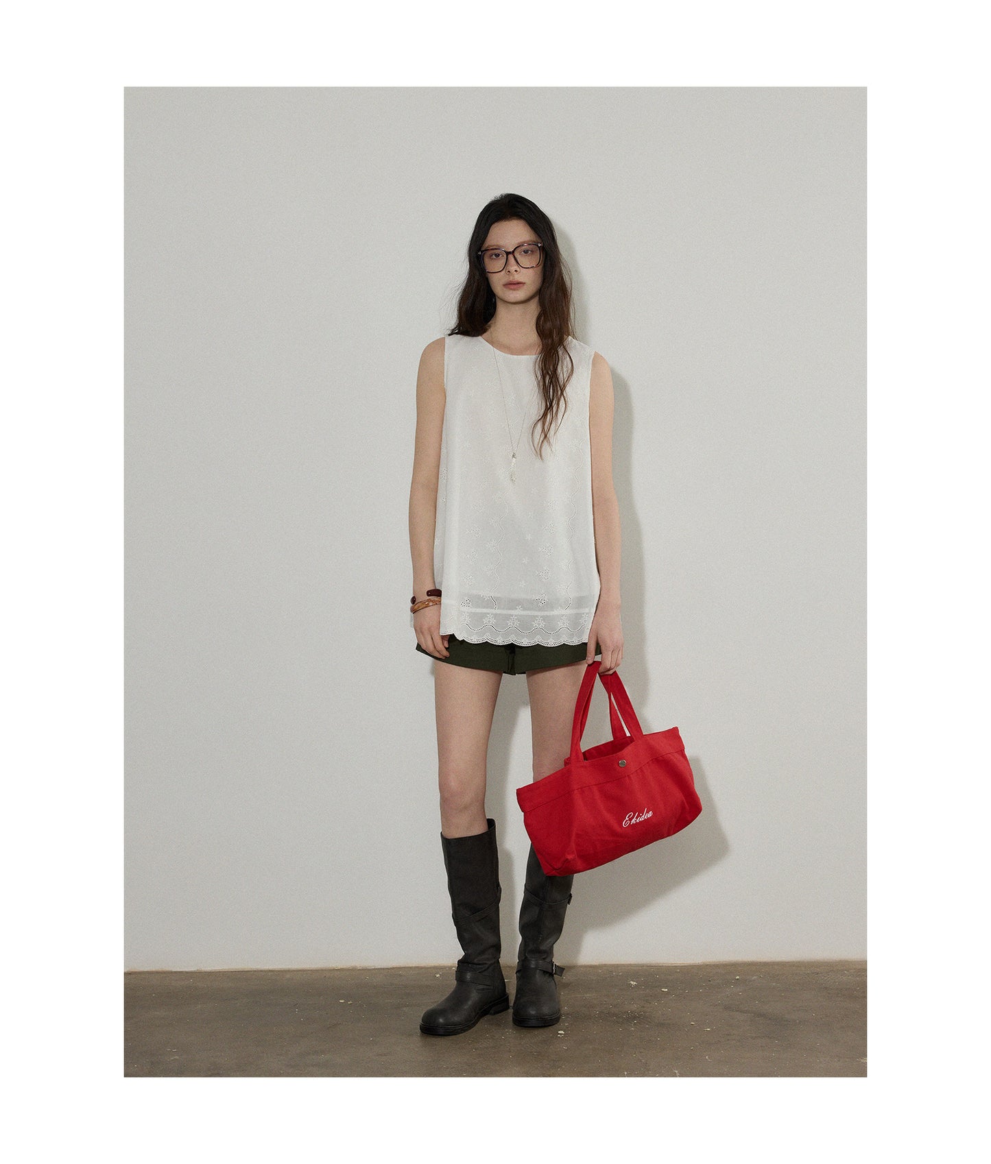 openwork lace blouse