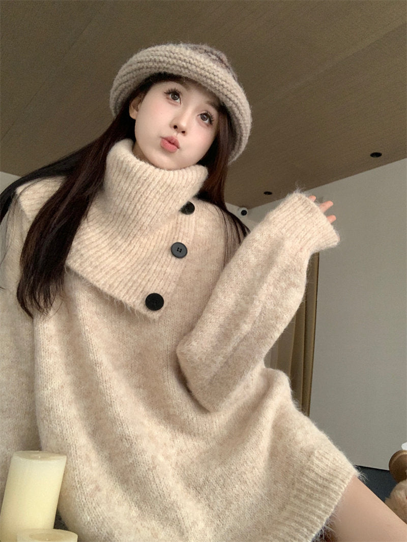 autumn/winter pullover mid-length knitwear