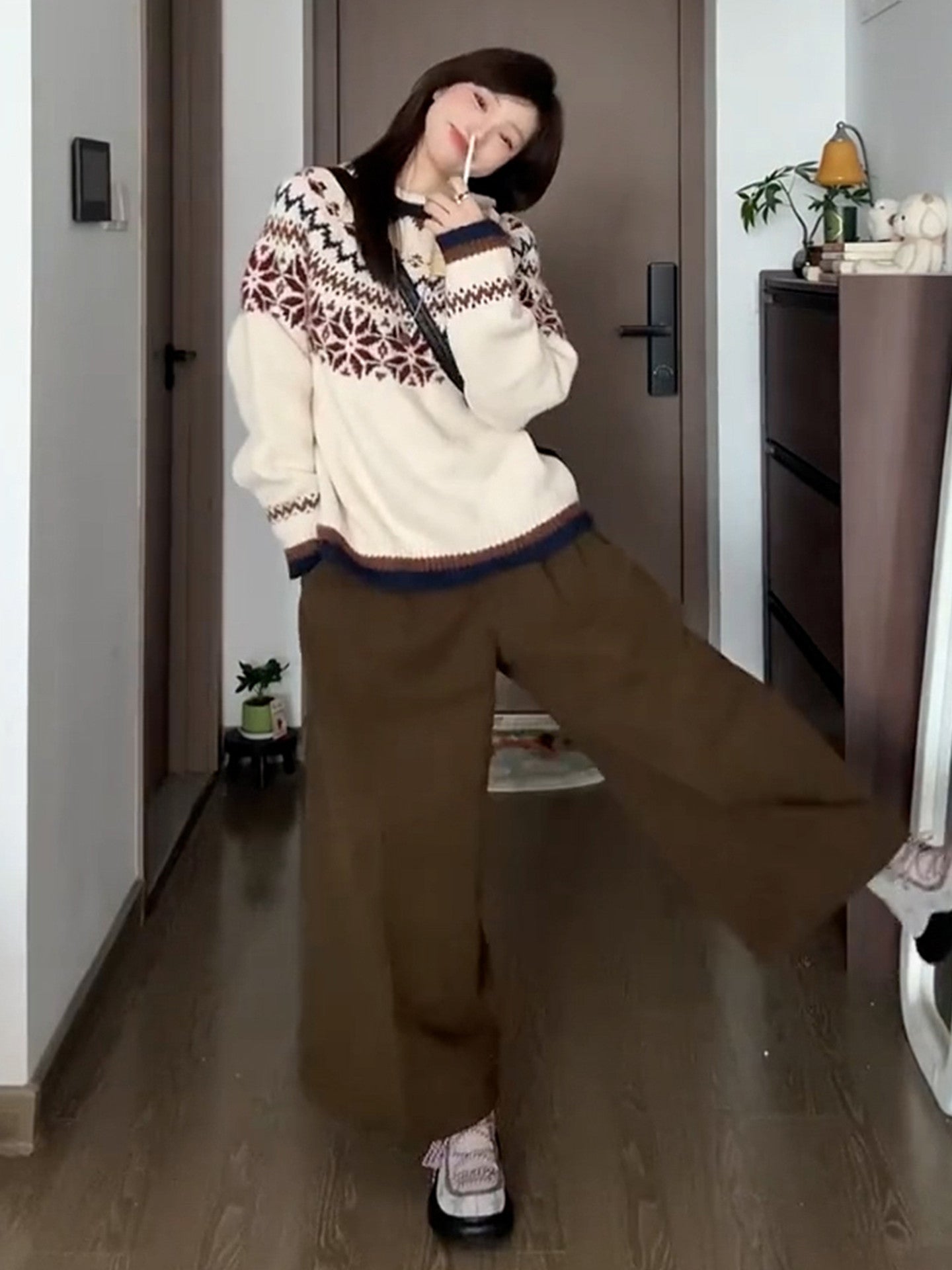 autumn/winter long-sleeved knitted