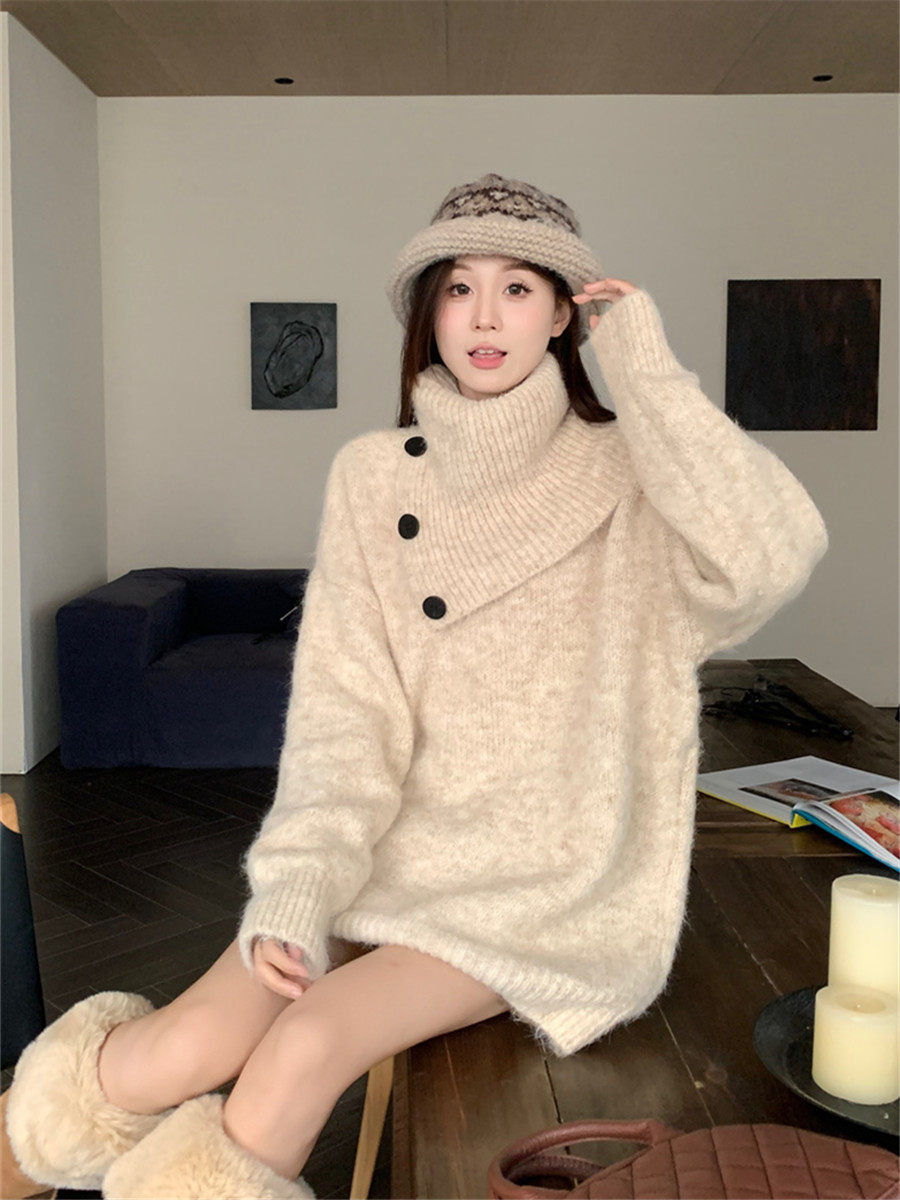 autumn/winter pullover mid-length knitwear