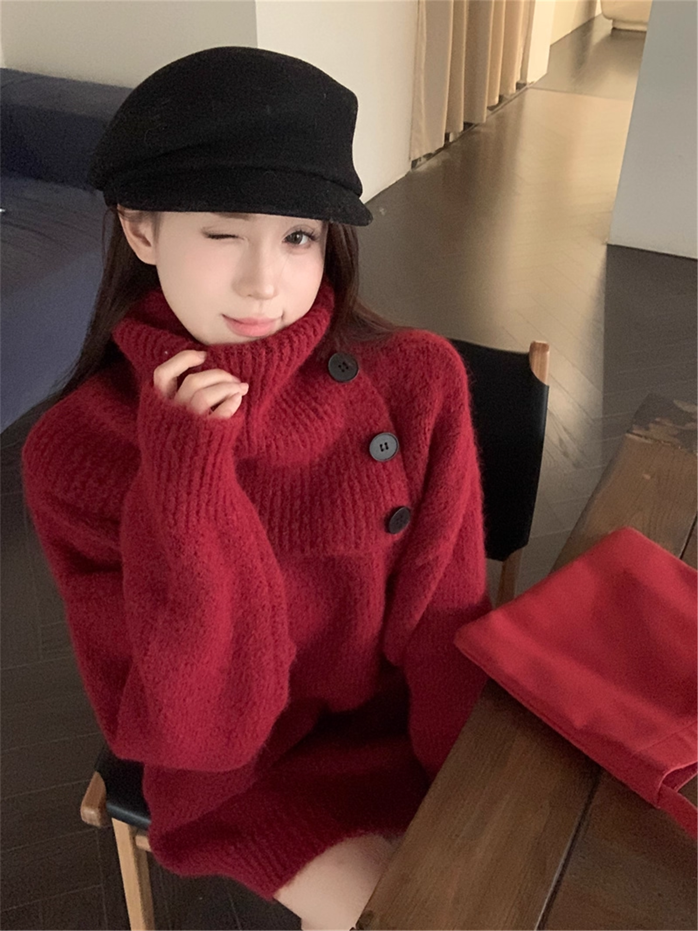 autumn/winter pullover mid-length knitwear